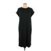 Old Navy Casual Dress - Shift High Neck Short sleeves: Black Solid Dresses - Women's Size X-Large