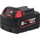 Original Milwaukee M18, M18B5 Red Lithium Akku Li-on 18V 5,0Ah, Akku Weitkowitz Stilo Cut 50