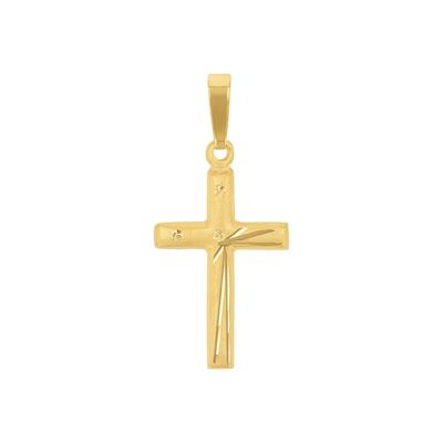 amor - Motivanhänger für Damen und Herren, Unisex, Gold 375 | Kreuz Ketten 1 ct