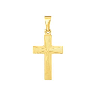 amor - Motivanhänger für Damen und Herren, Unisex, Gold 375 | Kreuz Ketten 1 ct