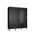 Arte-N Monaco Sliding Door Wardrobe 180cm - Black