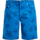 Men Bermuda Shorts Resin Print Ronde Des Tortues - Garonne - Blue - Size 38 - Vilebrequin