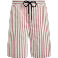 Men Striped Cotton Linen Bermuda Shorts - Levant - Pink - Size 30 - Vilebrequin