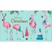 Merry Flamingos Light Blue Kitchen Rug by Mohawk Home in Light Blue (Size 18 X 30)