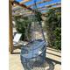 Blue Handmade Hammock Swing Chair, Hanging Outdoor Lounger