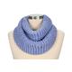 Light Blue Woman Men Infinity Loop Scarf, Crochet Cowl Chunky Knit Scarf