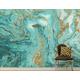 Marble Wallpaper Green Gold Abstract Texture Peel & Stick Non Woven Self Adhesive Removable Scandinavian Minimalistic Wall Mural