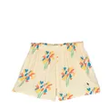 Bobo Choses, Kids, female, Multicolor, 8 Y, Floral Embroidered Yellow Shorts