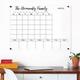 Monthly Acrylic Calendar With Week View | Weekly Dry Erase Family Command Center Personalized