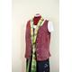 Red Small Denim Vest - Maroon Wine Dyed Upcycled Eddie Bauer Cotton Vest Adult Womens Size | 36