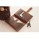 Genuine Leather Passport Cover, Personalized Handmade Stitched Holder, Engraved Wallet