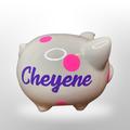 Ceramic Piggy Bank | White Polka Dot Customized Adult Bank| Kids