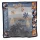 Women Silk Scarf .floral Print, Botanical Large Square Silk Scarf, Kerchief. Gift Idea For Women. 34 X 34