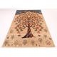 6x8 Tree Of Life Beige Area Rug Wool Natural Colors, 5'8x7'11 Hand Knotted Rug, For Living Room , Afghan Home Decor