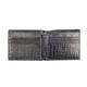 Kangaroo Leather Wallet - Crocodile Emboss Print Single Fold, Rfid Protected