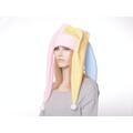 Jester Hat Long Pastel Pink Blue Yellow Kawaii Pompoms Three Pointed Fleece Harlequin Cosplay