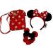 Disney Accessories | Disney Minnie Mouse Sequin Headband Scrunchie And Bag | Color: Black/Red | Size: Osg