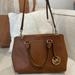 Michael Kors Bags | - Authentic Michael Kors Sutton Leather Medium Satchel Handbag - Brown 30s | Color: Brown | Size: Medium