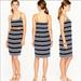 J. Crew Dresses | Jcrew 100% Silk Dress Size 2 Blue/Cream Stripe | Color: Blue/Cream | Size: 2