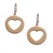 Kate Spade Jewelry | Kate Spade New York Rose Gold Pave Heart Cut Spade Drop Earrings | Color: Gold | Size: Os