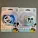Disney Other | Disney - Mickey Mouse - Baby Pacifier + Cover - Two Pack - 0+ Months - Bpa Free | Color: Blue/White | Size: Osbb