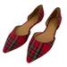 J. Crew Shoes | J Crew Red Tartan D’orsay Plaid Flats Sz 8 Party Christmas | Color: Red | Size: 8