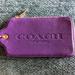 Coach Bags | Coach Hangtag Wristlet Wallet Purple | Color: Gold/Purple | Size: Os