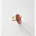 Free People Jewelry | Free People Soho Ring Size 7 | Color: Gold/Red | Size: 7