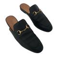 Gucci Shoes | Gucci Princetown Horsebit Black Mule Shoes Loafer Leather Slipper Eu 39 Us 9 | Color: Black/Gold | Size: 39eu