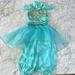Disney Costumes | Disney Parks Jasmine Castle Collection Outfit Costume Dress Up Size 5/6 Aladdin | Color: Blue | Size: 5/6