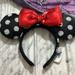Disney Accessories | Disney Ears Sequence With White Polkadots | Color: Black/Red | Size: Os