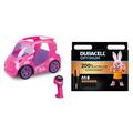 Mondo Motors - Mattel Barbie City Car 2.4 GHz - für Kinder - Realistische Details - Fuchsia - 63698 + Duracell Optimum Batterien AA, 8 Stück, bis zu 200% zusätzliche Lebensdauer oder extra Power
