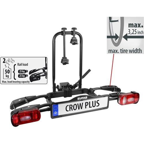 EUFAB Heckträger [CROW PLUS] für Anhängekupplung Fahrradträger, 11582