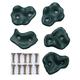 HIKS Plastic Climbing Stones Holds & Grips, Ideal For Climbing Frames, Tree Houses And Kids Climbing Walls (Pack of 5 Grips)