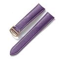 LQXHZ Men's And Women's Leather Straps Folding Buckle Strap, (Color : Purple rose buckle, Size : 16mm)