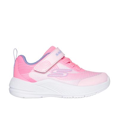 Skechers Girl's Microspec Advance Sneaker | Size 8.0 | Light Pink | Textile/Synthetic | Machine Washable