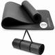 Yoga Mat by KG Physio - Yoga Mats for Women & Men, Foam Exercise Mats, Pilates Mat Thick Non Slip Gym Mats for Home Workout at Home Fitness, Foam Mats Thick (15mm) (Black)