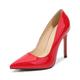 HJKLW Women Fashion Pointed Toe High Heel Pumps Sexy Slip on Stiletto Party Shoes 11CM/4.3IN,Red,6.5 UK