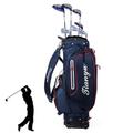 Golf Bag with Wheels,Golf Cart Bag for Women Men,Lightweight Transport Bag,5-Way Dividers(Size:89×38×25cm)