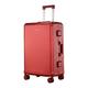 DEJJYYYZ Suitcase Suitcase Travel Aluminum Frame Trolley Case Password Universal Wheel Bag Simple Fashion Suitcase Compression Luggage Travel Luggage with Wheels (Color : Red, Taille Unique : 24inch)