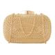 Straw Clutch Purses for Women Vintage Summer Straw Beach Bag Wicker Rattan Envelope Clutch Evening Purse for Wedding, Gold, One Size