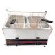 Deep Fat Fryer, Stainless Steel LPG Fryer, Stainless Steel Fat Fryer With Removable Basket, Freestanding Temperature Control (B)