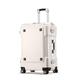 Suitcase Luggage Aluminum Frame Trolley Case Trolley Case Travel Case Stylish Simple Luggage Boarding Case With Water Cup Holder Travel Luggage with Wheels ( Color : White , Taille unique : 24inch )