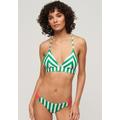 Triangel-Bikini-Top SUPERDRY "STRIPE TRIANGLE BIKINI TOP" Gr. XS, N-Gr, grün (green stripe) Damen Bikini-Oberteile Ocean Blue