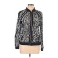 Zenergy by Chico's Jacket: Black Leopard Print Jackets & Outerwear - Women's Size Large
