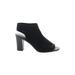 Impo Heels: Black Solid Shoes - Women's Size 6 - Peep Toe