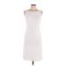 Emporio Armani Cocktail Dress - Shift: Ivory Solid Dresses - Women's Size 44