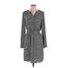 Mossimo Casual Dress - Shirtdress: Gray Tweed Dresses - Women's Size Small