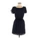 I Love H81 Casual Dress - Popover: Blue Hearts Dresses - Women's Size Medium