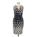 Ann Taylor Factory Casual Dress - Sheath V Neck Sleeveless: Silver Dresses - Women's Size 6